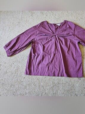 Purple Twist-Front Blouse